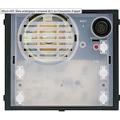 Legrand – Module micro haut-parleur 2 boutons poussoirs pour interphone Sfera Classic – 4 finitions disponibles – Compatible avec systèmes de contrôle d'accès (1/2)