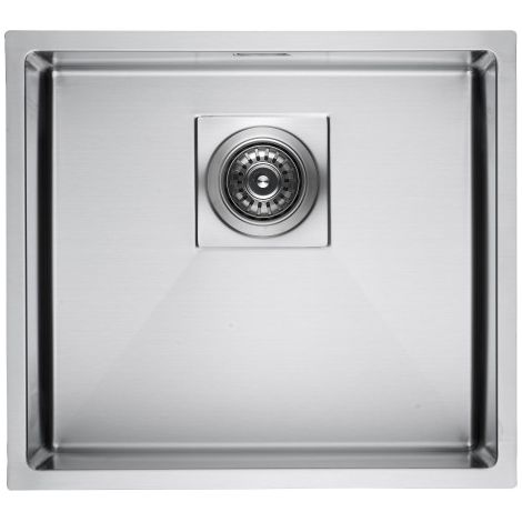 Tapa Hera embellecedora desagüe fregadero 114mm de acero cepillado plateado, Plato decorativo fregadero cocina (1/5)