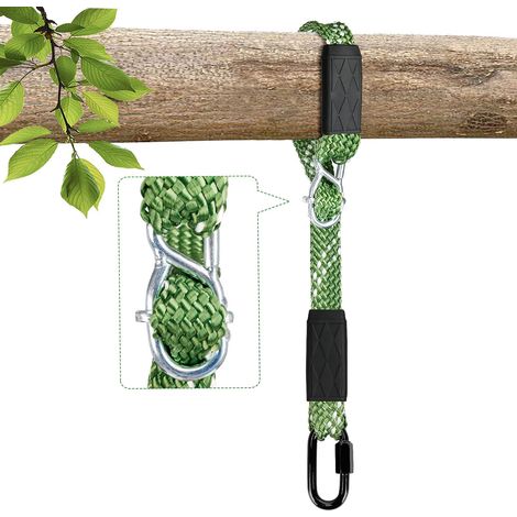Poutre de fixation pour balançoire, 152 cm, corde réglable en nylon avec mousqueton, capacité de charge de 362 kg, hamac, fauteuil suspendu, balançoire, suspension pour intérieur (1/5)