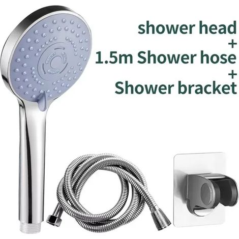 Ensemble de 2 douches à main pressurisées pour salle de bain : accessoires, pommeau de douche, grand débit, 5 modèles, adaptabilité universelle, économie d'eau. (1/5)