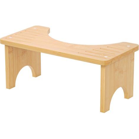 Physiologischer Toilettenhocker aus Bambus, Toilettentritthocker aus Holz, rutschfester Toilettentritthocker - staubabweisend und verstopfungshemmend behandelt. (1/5)