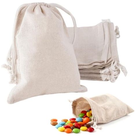 Lot de 16 Sachets en Coton,15 X 20 Cm Sacs en Tissu avec Cordon,Sacs en Lin,Petits Sac en Tissu,Sachets en Toile De Jute,Sac Cadeau avec Cordon de Serrage,pour Mariages Bijoux Noël La Fête Bricolage (1/5)