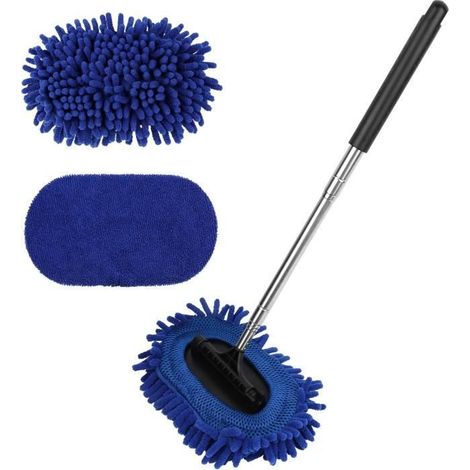 33-101cm Brosse de Nettoyage Extensible Brosse Lavage Voiture pour Camion Pare-Brise,Manche Télescopique,Microfibre Balai Vadrouille (1/4)