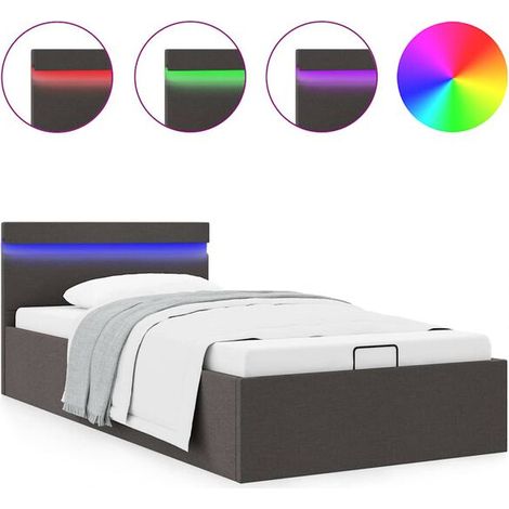 Cadre de lit coffre hydraulique (matelas non inclus) 90x200 cm (1/5)