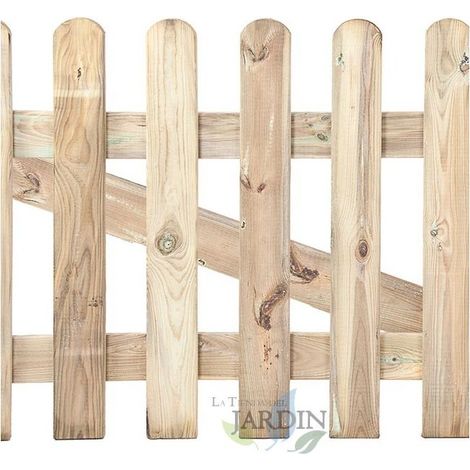 Suinga – Porte jardin en bois traité 120 x 100 cm – Résistante aux intempéries – Installation facile – Épaisseur 1,8 cm (1/3)