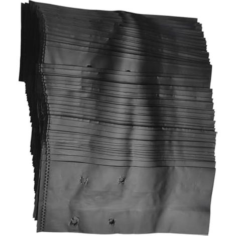 Lot de 100 sacs de pépinière en plastique pour la culture de fruits, légumes, plantes, fleurs, sacs de culture épais avec trous respirants (17 x 25 cm) (1/5)