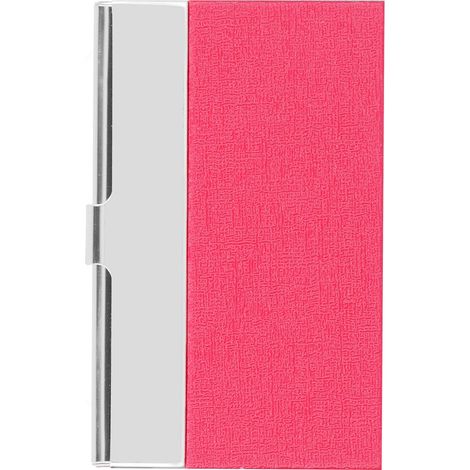 Porte-cartes de visite en acier inoxydable, étui pour cartes professionnelles, voyage et fournitures de bureau, rouge 701 (1/5)