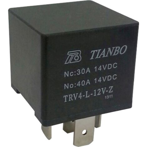 Tianbo Electronics TRV4 L-12V-Z Kfz-Relais 12 V/DC 1 Wechsler
