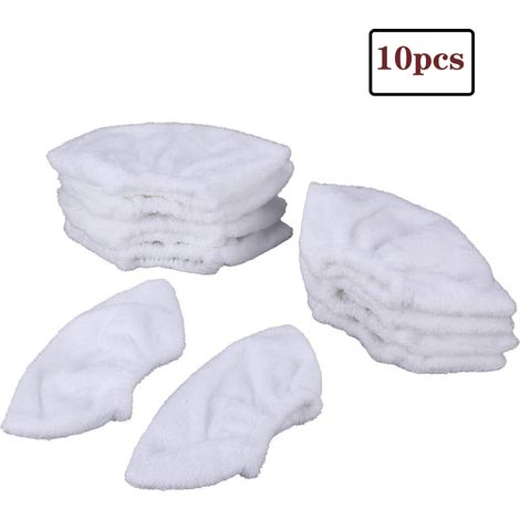 2 Housses en tissu éponge pour embout balai vapeur, fixation, compatible SC1 SC2 SC3, sols durs (1/5)