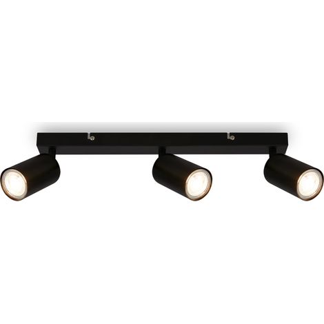 Plafonnier LED GU10 Max 9W, Lustre pour Salon, Chambre à Coucher, Cuisine et Salle de Bain, Spot LED de Plafond, Applique Murale d'Intérieur, Noir, 155x55x440 (1/5)