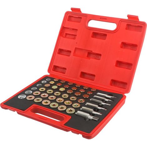 EASYCOMFORT Kit 114pcs Réparation Filetage Carter d'Huile M13 M15 M17 M20 M22 Outil Bouchon Vidange Universel (1/5)