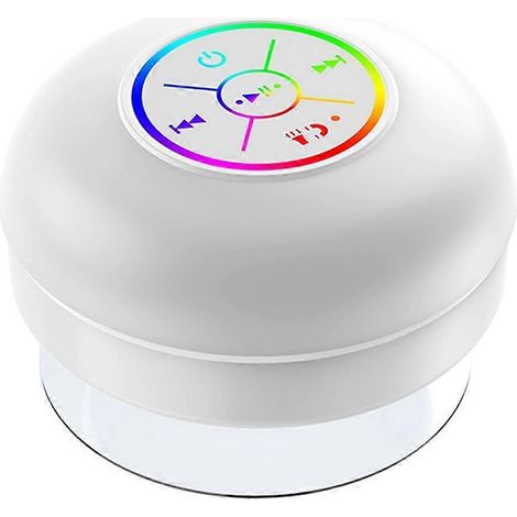Kleiner Bluetooth-Lautsprecher mit weißer LED-Beleuchtung (1/5)