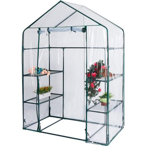 Telo di ricambio generico per serra, PVC trasparente e impermeabile, tenda da giardino, serra per piante, telo di ricambio per serra, 143 x 143 x 195 cm