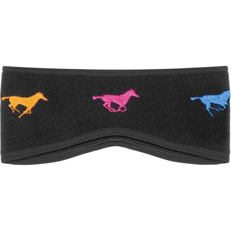 bandeau équestre, chevaux au galop, chevaux bruns