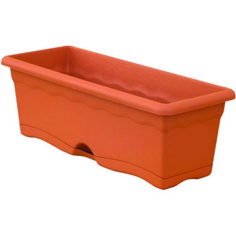 PLASTICFORTE jardinera 50x20x17,5 cm terracota 11904 , Jardinera 50x20x17,5 cm terracota 11904. -Marca: Plasticforte. - Jardinera balconera plástica 50 sin soporte. -Jardinera balc