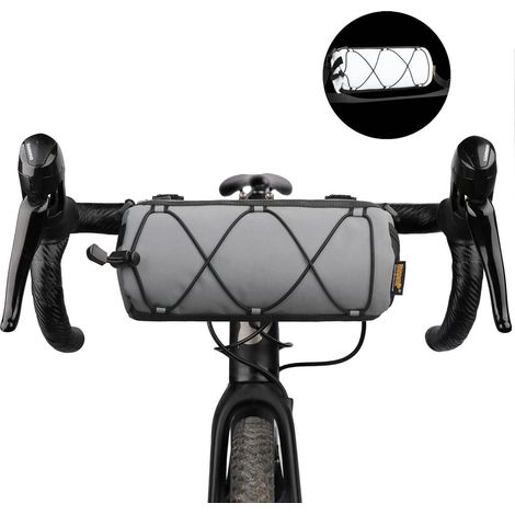 Lenkertasche Fahrradtasche Schultergurt Rennrad Reflektierendes Grau
