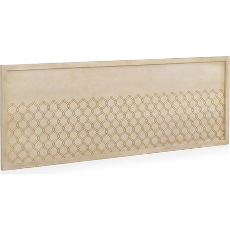 Tête de lit plaquée chêne avec finition ivoire 165 x 60 (1/3)