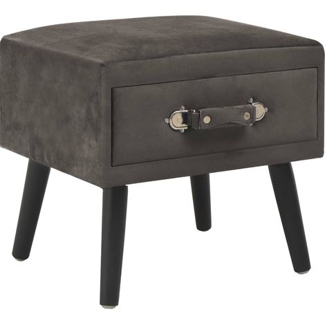 Maison Exclusive - Tables de chevet 2 pcs Gris 40x35x40 cm Velours (1/5)