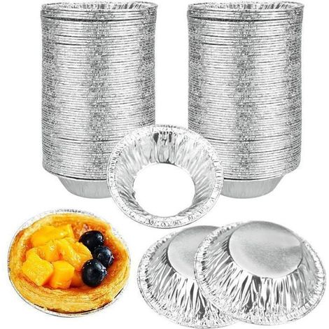 Moule à Tarte - Aluminium - 250 Pièces - Anti-adhésif - Résistant - Idéal pour Pâtisseries (1/4)