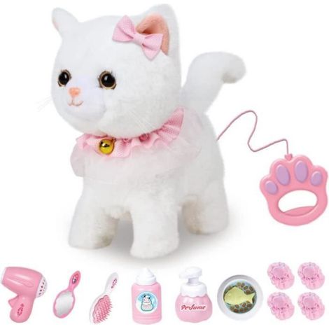 Jouet Chaton - Marchant Aboyant Remuant Queue - Pour Enfants À Partir De 3 Ans - Blanc - 1 Pièce (1/5)