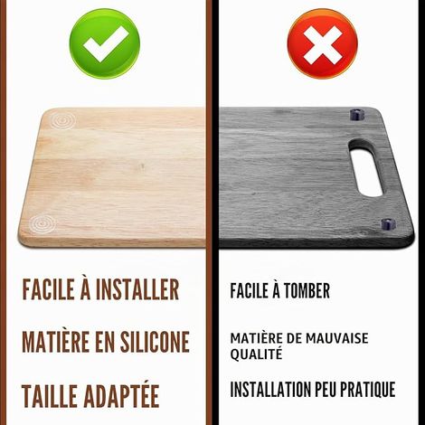 Patins en Silicone pour Pieds de Table, Pieds en Caoutchouc pour Planches à découper, Pieds en Silicone Auto-adhésifs, Installation sans vis, Patins antidérapant