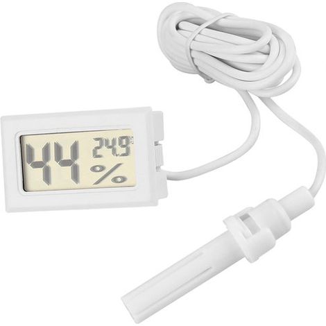 ONF3 - Mini termometro digitale - igrometro - Funzione 2 in 1 - Plastica - Temperatura e umidità - Adatto per rettili - Compatto (1/5)