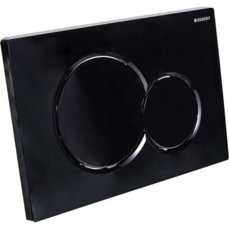Plaque de commande double Geberit Sigma01 : noir de jais RAL 9005 (115.770.DW.5) (1/4)