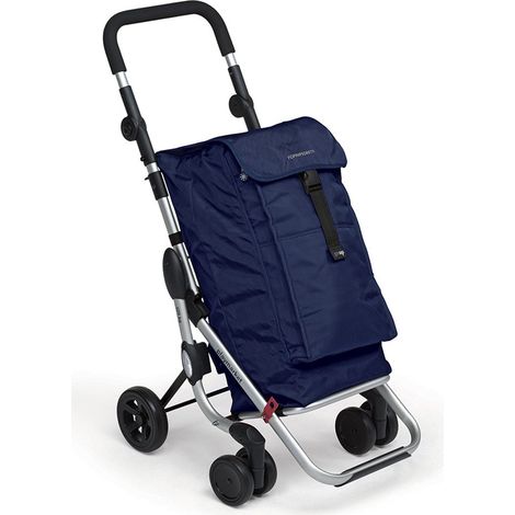 Foppapedretti Go Up Einkaufswagen schwarz marine 38 Liter