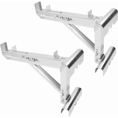 Kit de 2 soportes de escalera con estabilizador ajustable y soporte de carga para trípode de acero de aleación.