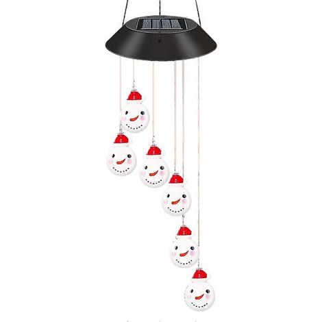 Carillon solaire de Noël, lampe extérieure solaire, étanche, LED, couleurs changeantes pour terrasse, jardin, maison (1/5)