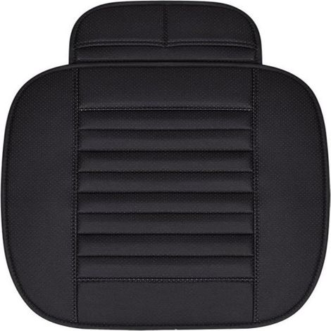1 Cojín para asiento delantero, carbón de bambú, negro, diseño ergonómico ondulado, para coche (1/5)