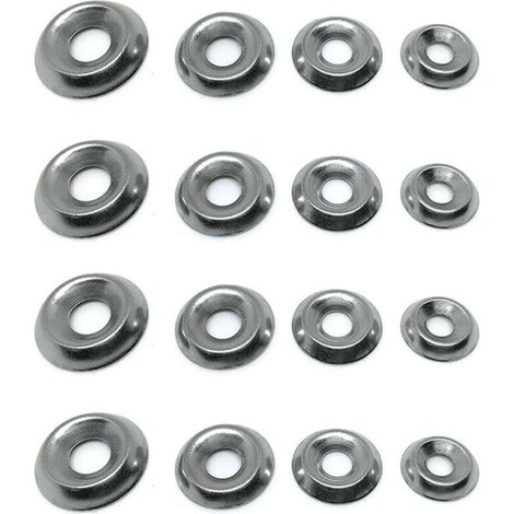 Rondelles Metal 200 Pièce Rondelles à Tête Fraisée Rondelle Inox m3 m4 m5 m6 Rondelles de Rosace Vis Rondelles à Tête Fraisée en Acier Inoxydable pour Vis à Tête Bombée et à Tête Fraisée (1/5)