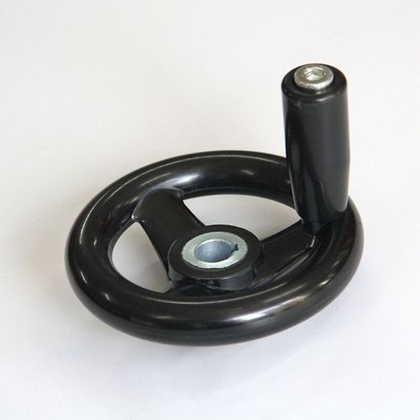 Milling Machine 12 x 125mm Spoked Handwheel Black