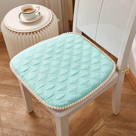 Coussin De Chaise - 45 X 43 Cm - Polyester - Antidérapant Avec Liens - Pour Chaises De Salle À Manger Extérieures Ou Intérieures - Unité (1/5)