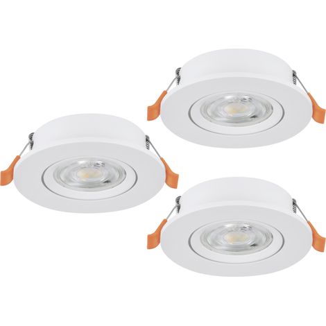 Faretto Incasso Moderno Barranco Plastiche Bianche 3 Luci Led 4,5W 3X450Lm Ip20 (1/3)