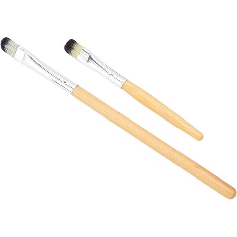 Lot de 2 Pinceaux Flux, Poils Doux pour Un Nettoyage de Précision, Idéal pour L'entretien des Montres et des Bijoux, Manche en Bois, Taille Compacte (1/5)