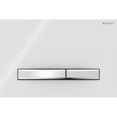 Geberit Sigma50 actuator plate for dual flush, chrome metallic. Color: Chrome, White (115.788.11.2)