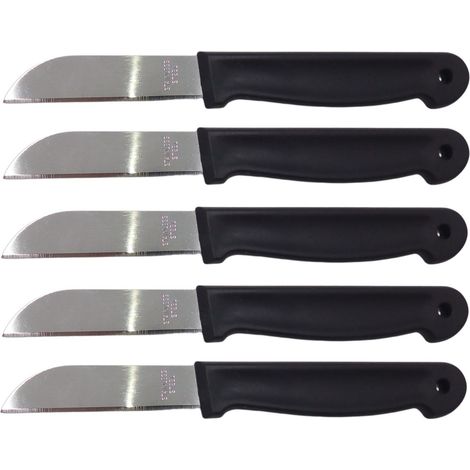 Obstmesser 5er-Set Schälmesser Gemüsemesser Küchenmesser Messerset rostfrei - schwarz