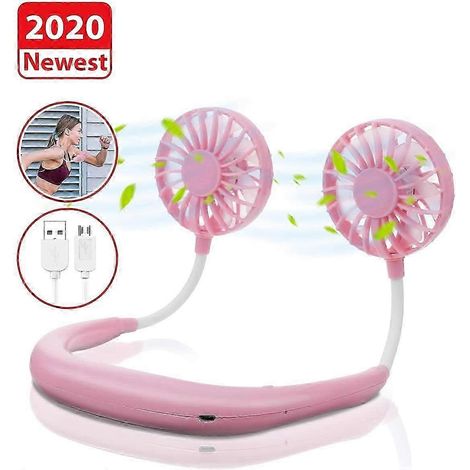Ventilateur portable, ventilateur USB, ventilateur de sport, mini ventilateur, ventilateur de voyage, ventilateur de cou rechargeable, mini ventilateur suspendu (1/3)
