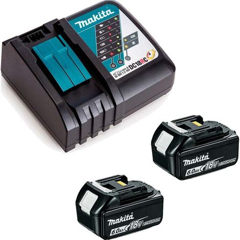 Makita BL1860B and DC18RC Energy Kit With 2x6.0Ah 18v LXT Li-Ion Batteries & Charger