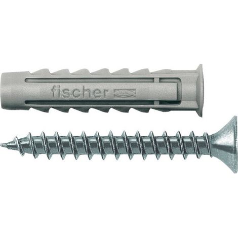 Fischer blister 18 unités queue en nylon SX Plus + vis 8x40mm