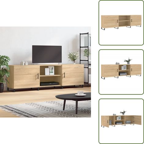 TV-Schrank Sonoma-Eiche 150x30x50 cm Holzwerkstoff - TV-Schrank - Holzschreibtisch - Regal - Wohnzimmermöbel - Eichefarben