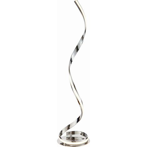Endon Lighting Aria - Lampadaire LED intégré Plaque Effet Chrome & Acrylique Blanc 1 Lumière IP20 (1/5)