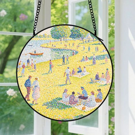 Capteur de Soleil en Vitrail Décoration Spirituelle pour Maison 15cm (1/4)