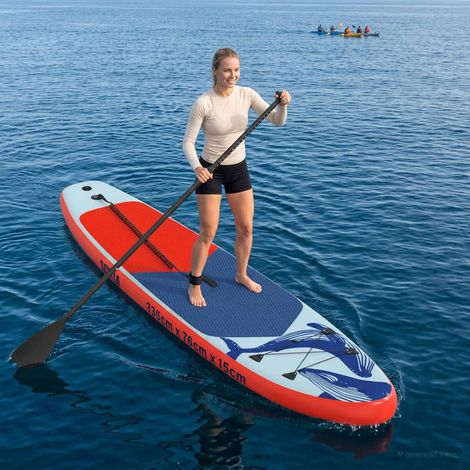 Teenpull – Aufblasbares Stand Up Paddle Board SCYLLA 335 x 76 x 15 cm Blau (1/5)