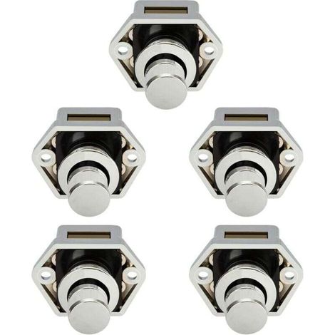 5-teiliges Set Mini-Druckknöpfe für Schubladen, Schranktüren, Wohnwagen, Wohnmobile, Boote, Chromknöpfe (1/5)