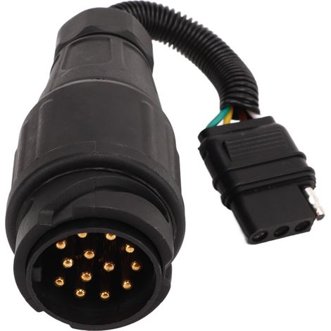 Adaptateur de prise de remorque EU 13 voies rondes vers US 4 connecteurs plats, convertisseur de Conversion pour camping-car