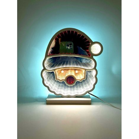 Veilleuse Père Noël décoratif d'ambiance à LED pour Noël, luminaire idéal comme cadeau créatif, en forme de tunnel lumineux (1/5)