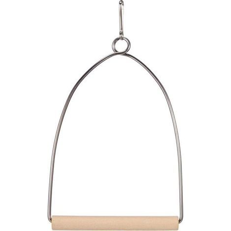 Balançoire en métal et bois - Jouet pour oiseaux - 12 cm (1/5)