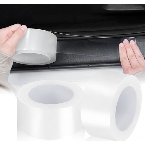 Protecteur de seuil de Garde de Porte de Voiture, 6D Bandes/Film Protecteur Autocollant Adhésif pour portière de Voiture/Pare-Chocs Avant et arrière/Protection de seuil 510cm-2PCS (1/5)